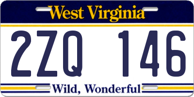 WV license plate 2ZQ146