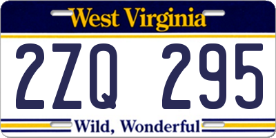 WV license plate 2ZQ295