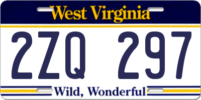 WV license plate 2ZQ297