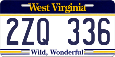 WV license plate 2ZQ336