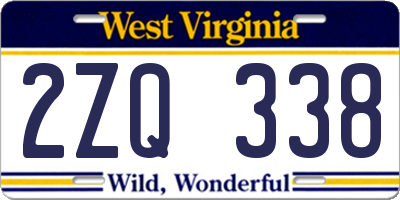 WV license plate 2ZQ338