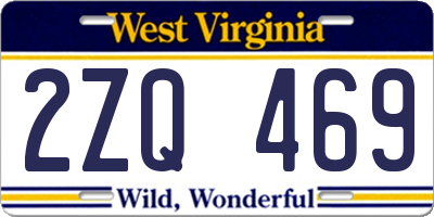 WV license plate 2ZQ469