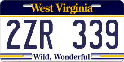 WV license plate 2ZR339
