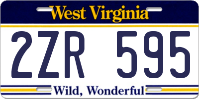 WV license plate 2ZR595
