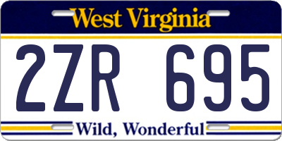 WV license plate 2ZR695