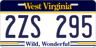 WV license plate 2ZS295