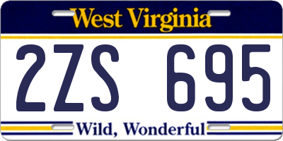 WV license plate 2ZS695
