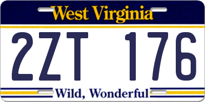 WV license plate 2ZT176
