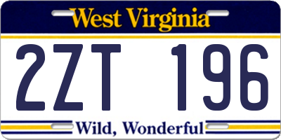 WV license plate 2ZT196