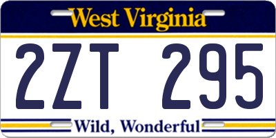 WV license plate 2ZT295
