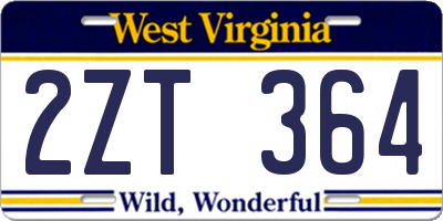 WV license plate 2ZT364