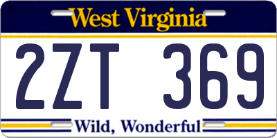 WV license plate 2ZT369