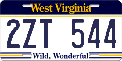 WV license plate 2ZT544
