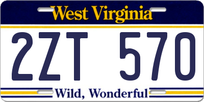 WV license plate 2ZT570