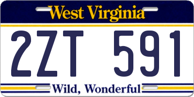 WV license plate 2ZT591