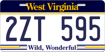 WV license plate 2ZT595