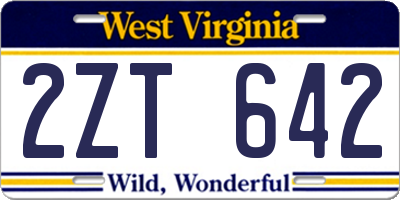 WV license plate 2ZT642