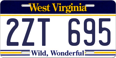 WV license plate 2ZT695