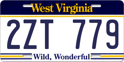 WV license plate 2ZT779