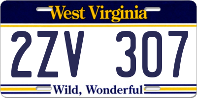 WV license plate 2ZV307