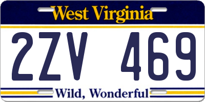 WV license plate 2ZV469