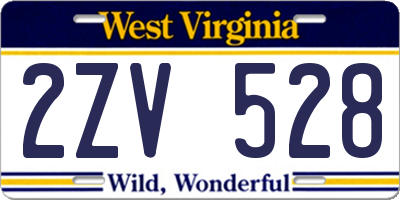 WV license plate 2ZV528