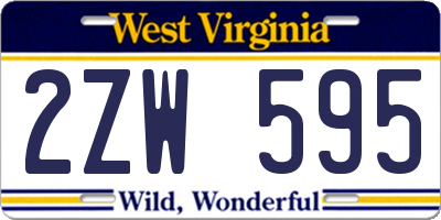 WV license plate 2ZW595