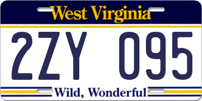 WV license plate 2ZY095