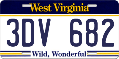 WV license plate 3DV682