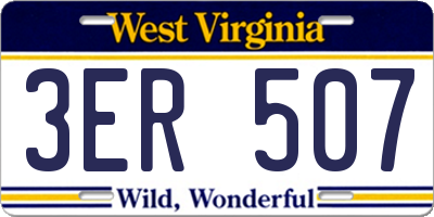WV license plate 3ER507