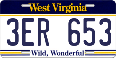 WV license plate 3ER653