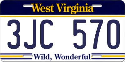 WV license plate 3JC570
