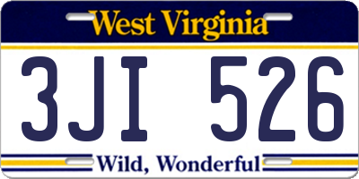 WV license plate 3JI526