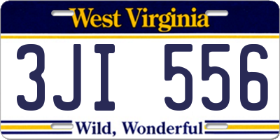 WV license plate 3JI556