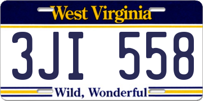WV license plate 3JI558