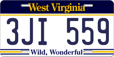 WV license plate 3JI559