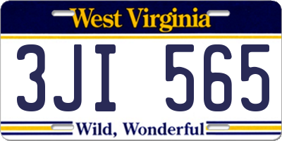 WV license plate 3JI565