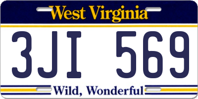 WV license plate 3JI569