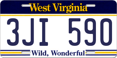 WV license plate 3JI590