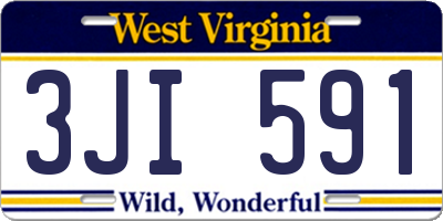 WV license plate 3JI591