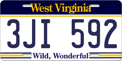 WV license plate 3JI592
