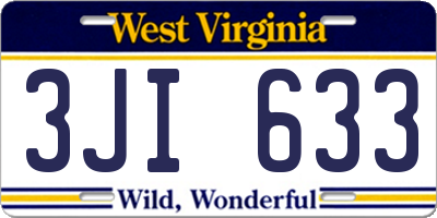 WV license plate 3JI633