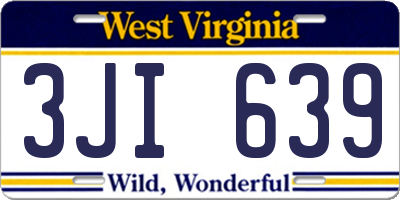 WV license plate 3JI639