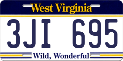 WV license plate 3JI695