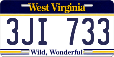 WV license plate 3JI733
