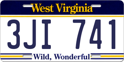 WV license plate 3JI741