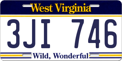 WV license plate 3JI746