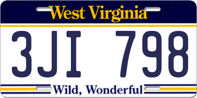 WV license plate 3JI798