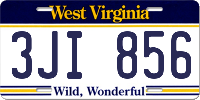 WV license plate 3JI856