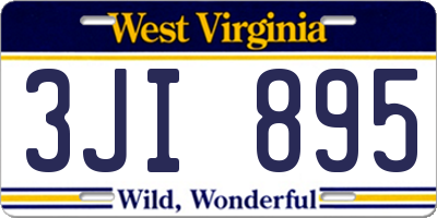 WV license plate 3JI895